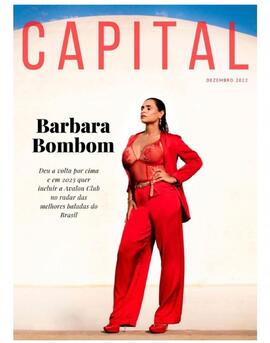 Bárbara Bombom na capa da revista 'Capital' de dezembro de 2022