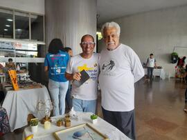 Retrato de Rômulo Vaz e Tio Cleobaldo na 'Feira da Jornada da Solidariedade' Centro Cultural Octo Marques em Goiânia