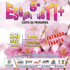Flyer digital do 8º Esquenta LGBTI+, 'Canto da Primavera'