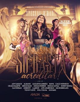 Flyer digital da festa 'Special B'Day Só Bastra Acreditar', comemoração ao aniversário de Bárbara Bombom na Avalon Club