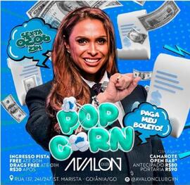 Flyer digital da festa 'Pop Corn' na Avalon Club