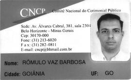 Carteira de associado do Comitê Nacional do Cerimonial Público de titularidade de Rômulo Vaz Barbosa